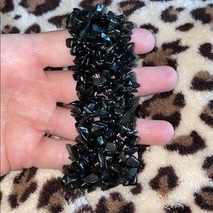 Last chance🦋Black Stretchy geometric bracelet